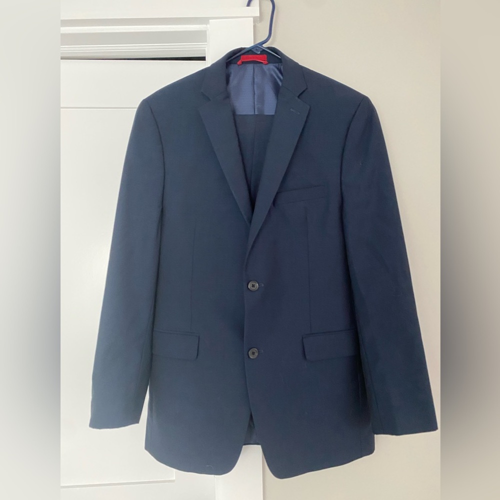 Navy Alfani slim fit suit